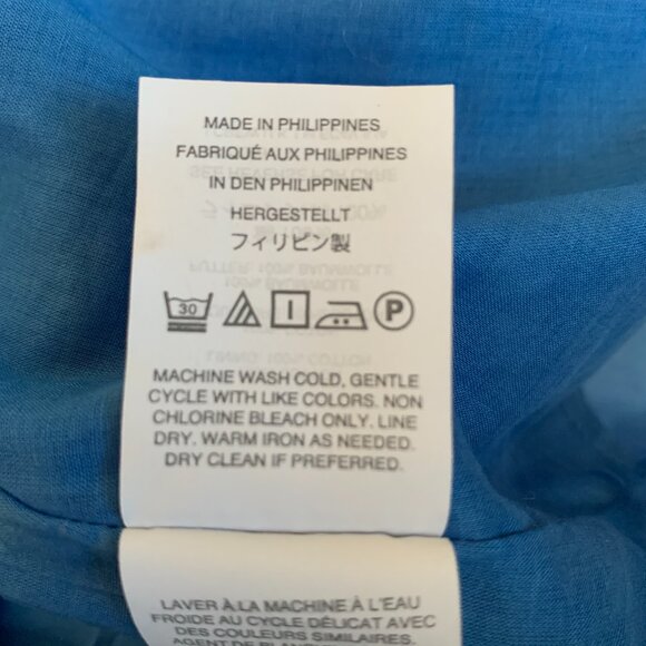 J.Crew Blue Cotton Poplin Wrap Dress Size 0 - Picture 7 of 10